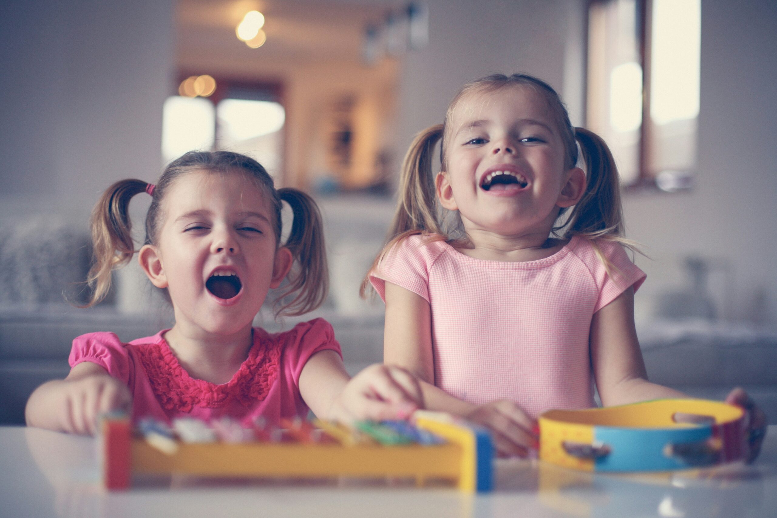 Girls laughing